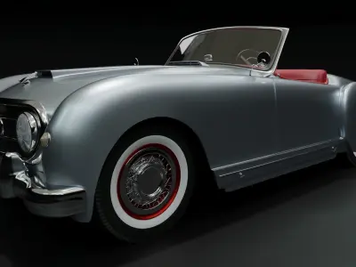 Nash-Healey Vintage Car 3D model