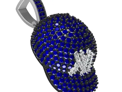Antique Full Diamond Cap Hip Hop Pendant 3D print model