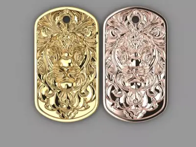 Lion military  Pendant  3D print model