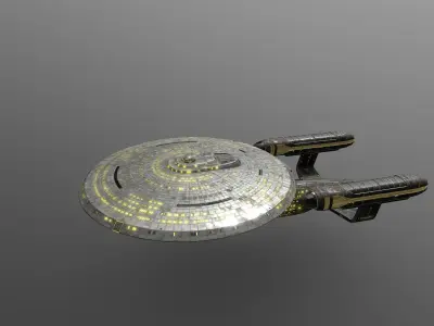27-spaceship star trek ship 3D model