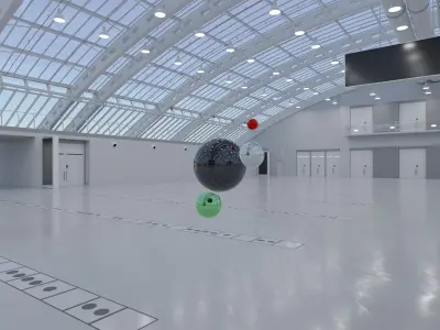 HDRI - Exhibition Hall Interior 3 - 16384x8192 Texture