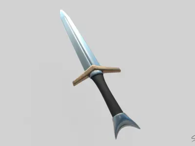 Sword 3D Model No Reference Unique Low-poly 3D model Low-poly 3D model