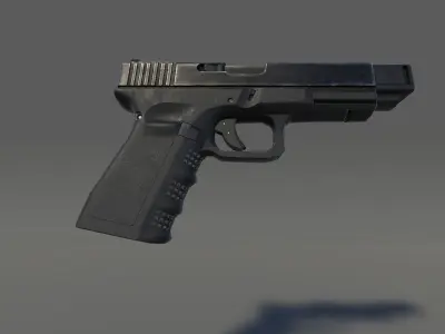 Zombie Burst Pistol Low-poly 3D model