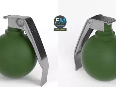 Fragmentation grenade Free 3D model