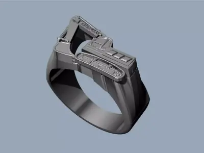 Excavator Ring - Anillo excavadora  3D print model