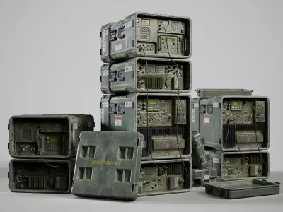 Military Radio Station JISCC Low-poly 3D model