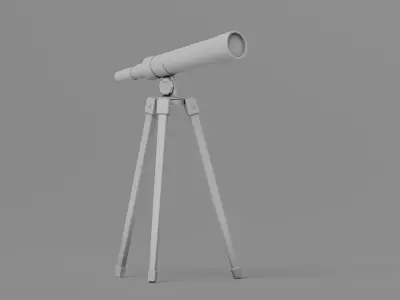 Spyglass 3D Model Low-poly 3D model