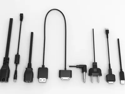 USB PORT Low-poly 3D model