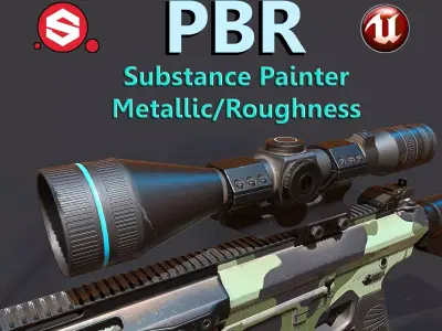 Super Sniper Low-poly 3D model