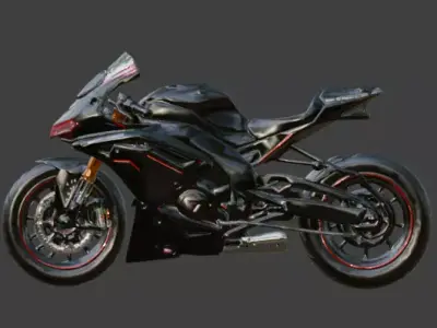 Cyberpunk Assassin Motorcycle 3D Model Low-poly 3D model