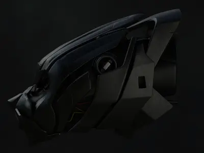 Mecha Panther Low-poly 3D model