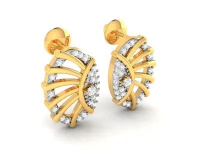 Women Diamond Earring 3D print model