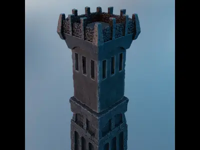Medieval Castle Structure - Tower D 3D model