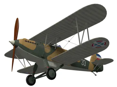 hawker fury 3D model buy