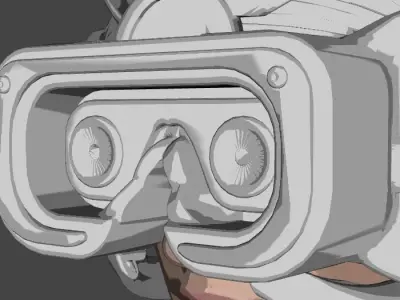 MG3-092023  Cyberpunk Headset 3D print model