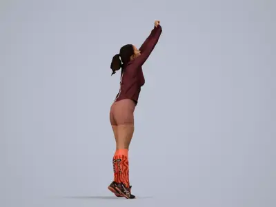 00567Nicole007 - Adult Caucasian woman exercising in sportswear 3D model
