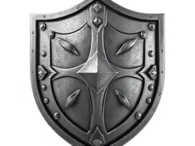 Strong Iron Tower Shield Low-poly 3D model