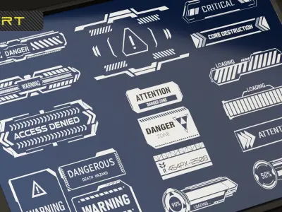 150 SCI-FI UI-HUD DECAL VOL02 Texture