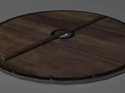 Viking Shield 3D model 5