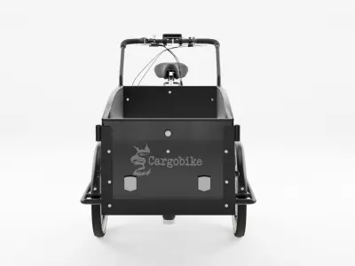 3D Model of Cargobike Classic Low-poly 3D model