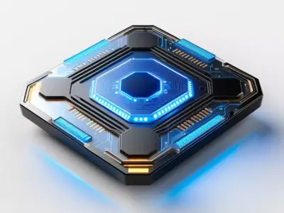 Futuristic SciFi Processor Chip 3D model