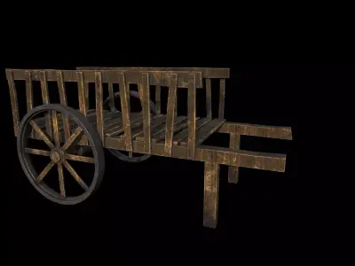 Gothic tumbril A 3D model