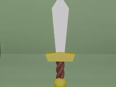 3D Modeling Sword - Low Poly Free low-poly 3D model