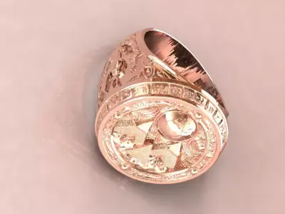 Timekeeper Ring jewelry 3D model - for Her 3D print model