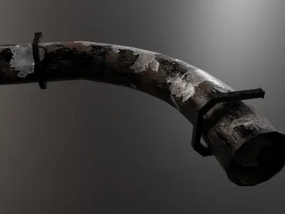Modular Pipes Low-poly 3D model