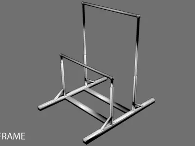 Gymnastics Equipment - Uneven Bars 3D model