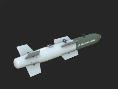 LS-6 50 kg glider guided bomb LS6 JSOW Low-poly 3D model