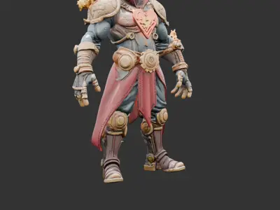 Clockwork Alchemist Low-poly 3D model