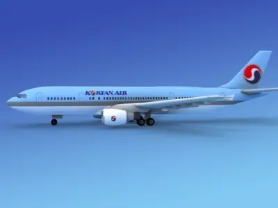 Airbus A300 Korean Air  3D model