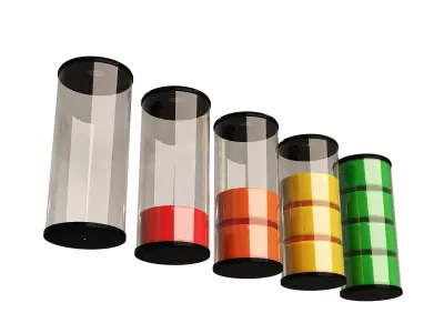 Battery Icon Set Low-poly 3D model