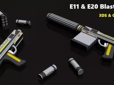 E11 - E20 Blaster Pistols 3D model