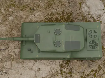 Leopard 2A4 Tank - Low Poly Low-poly 3D model