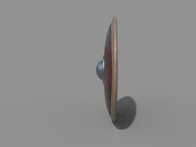 Medieval round shield 3D model