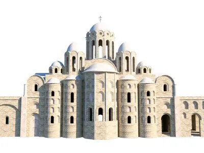 Eastern European Orthodox Church Concept  3D model