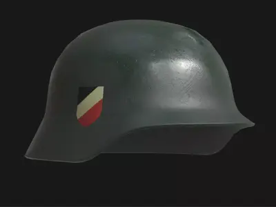 WW2 German Helmet kriegsmarine - Military Helmet Low-poly 3D model