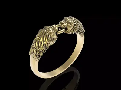 Lion Band and Ring 3D print model