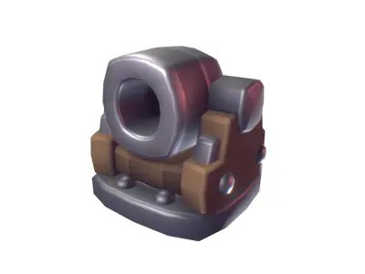 Cube World Cannon - Proto Series Low-poly 3D model