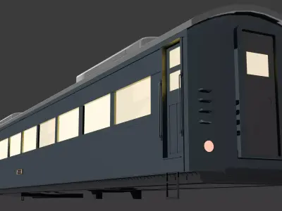 Galaxy railways Big 1 coach  3D model
