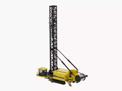 Drill Rig Blasthole 320XPC Simplified Low-poly 3D model