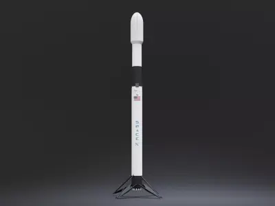 Falcon 9 - 3D Model Low-poly 3D model