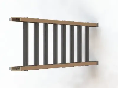 Aluminum Ladder 8 Steps - Escada de Aluminio 8 Degraus 3D model