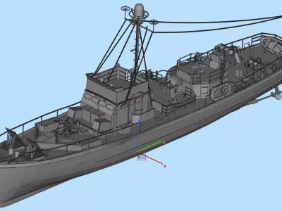 110ft SC-497 1945 3D model
