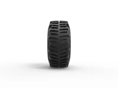 Wheel from Wheel Standing Mega Truck Scale 1 to 25 3D print model