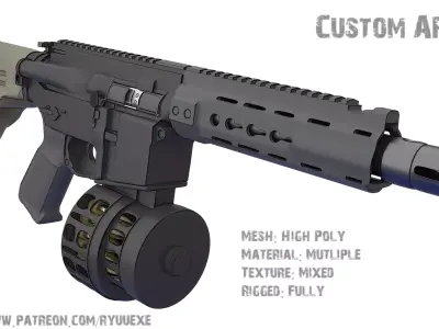 Custom AR-15 3D model