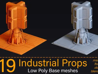 19- Industrial props 3D model