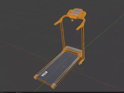 Electric Treadmill Modern Gym Equipment Low-poly 3D model